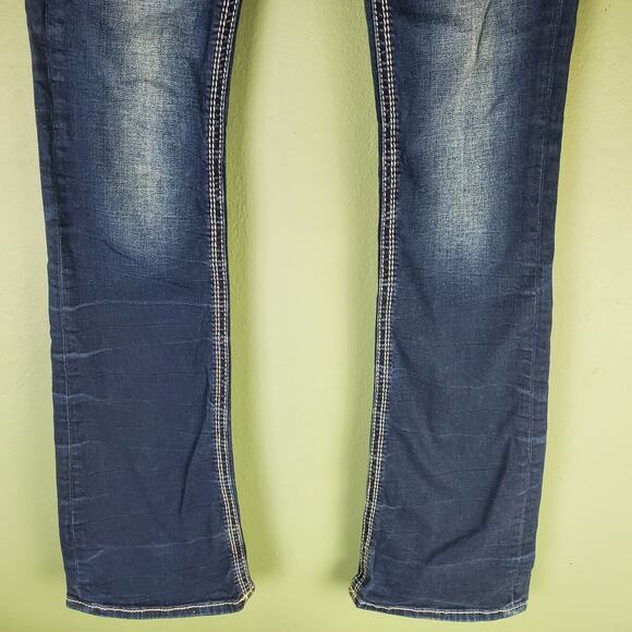 Rock Revival Womens Tali Mid Rise Boot Cut Jeans Size 24 - Picture 8 of 12